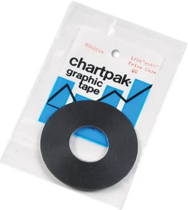 Main image of Chartpak BG6201M Graphic Chart Tape, 1/16" x 648", Matte Black