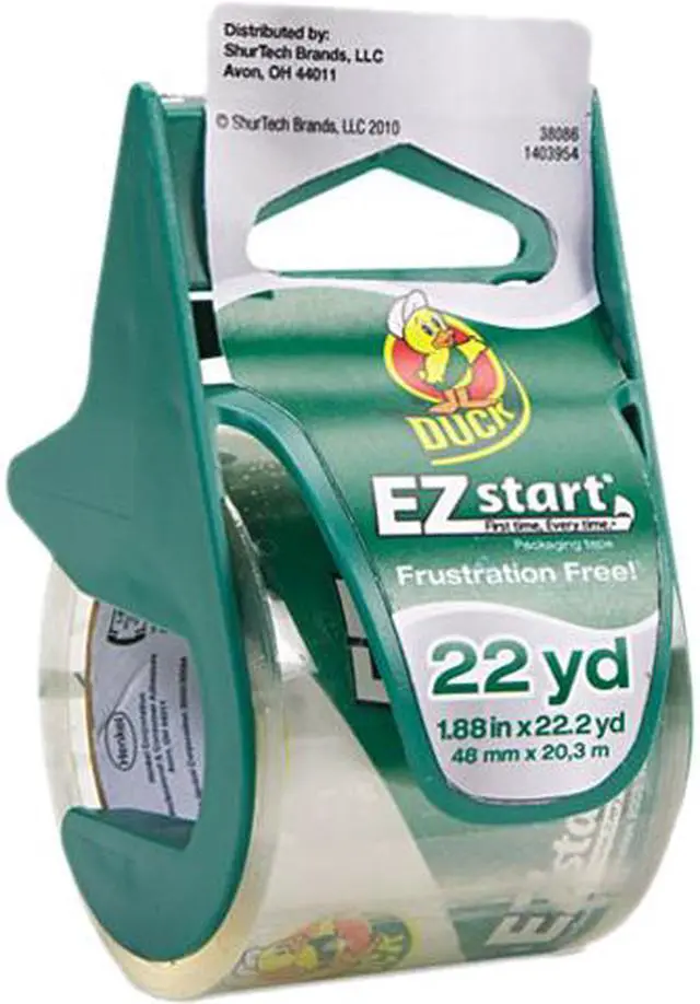 Main image of Duck 07307 EZ Start Carton Sealing Tape/Dispenser, 1.88" x 22.2 yards, 1-1/2" Core