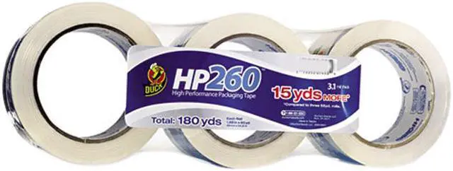 Main image of Duck HP260C-03 Carton Sealing Tape 1.88" x 60 yards, 3" Core, Clear, 3/Pack