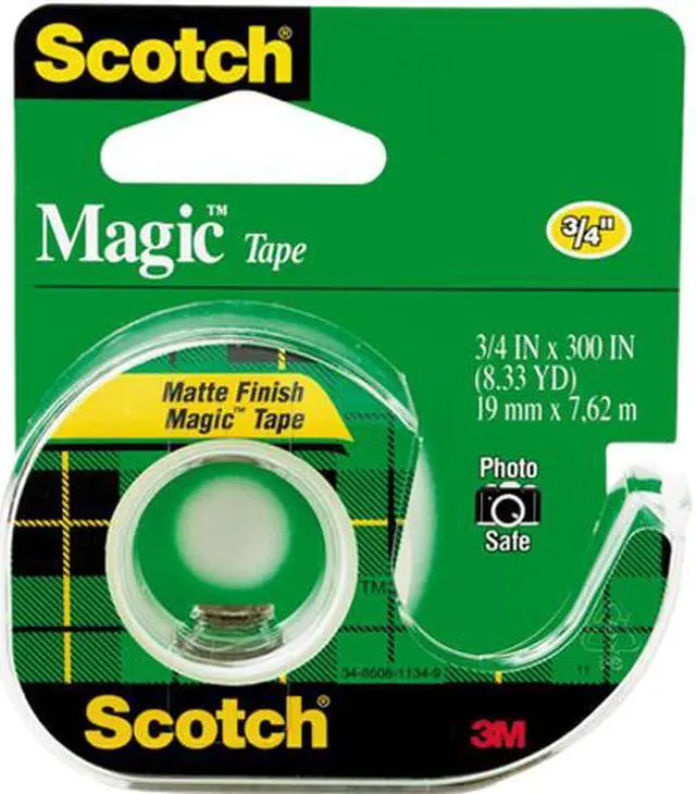 Main image of Scotch 105 Magic Office Tape w/Refillable Dispenser, 3/4" x 300", Clear