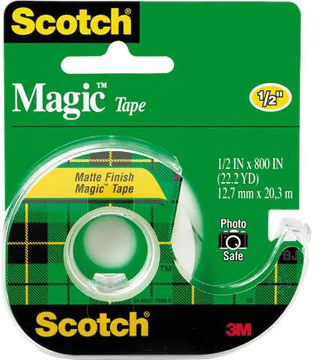 Main image of Scotch 119 Magic Office Tape w/Refillable Dispenser, 1/2" x 800", Clear