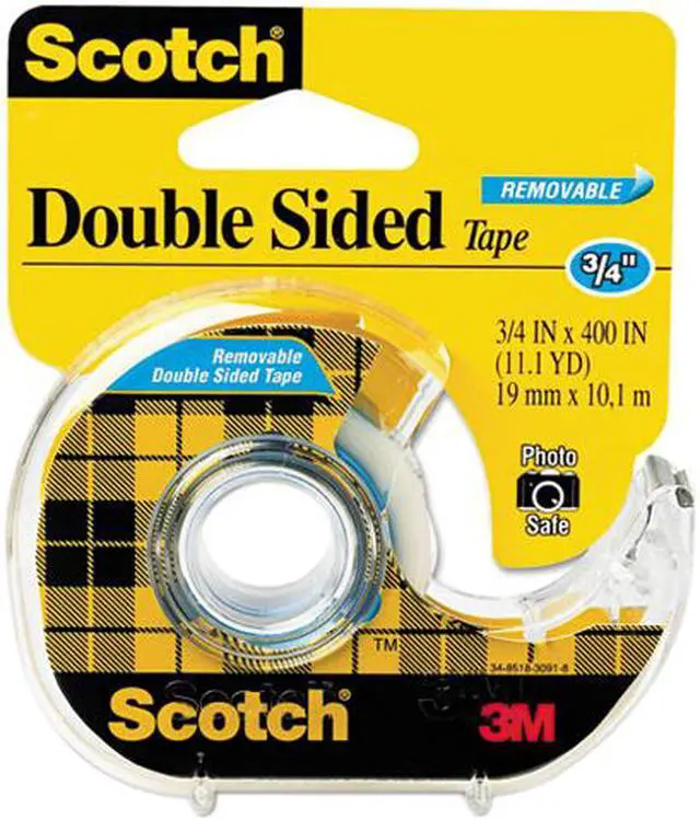 Main image of Scotch 667 667 Double-Sided Removable Office Tape and Dispenser, 3/4" x 400"