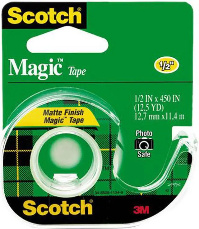 Main image of Scotch 104 Magic Office Tape w/Refillable Dispenser, 1/2" x 450", Clear