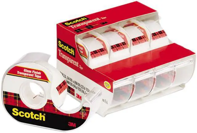 Main image of Scotch 4184 Transparent Glossy Tape & Handheld Dispenser, 3/4" x 850", Clear