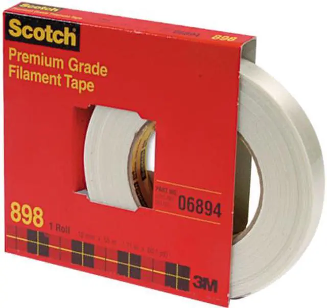 Main image of Scotch 898-3/4 High-Strength Filament Tape, 3/4" x 60 yards, 3" Core, Clear