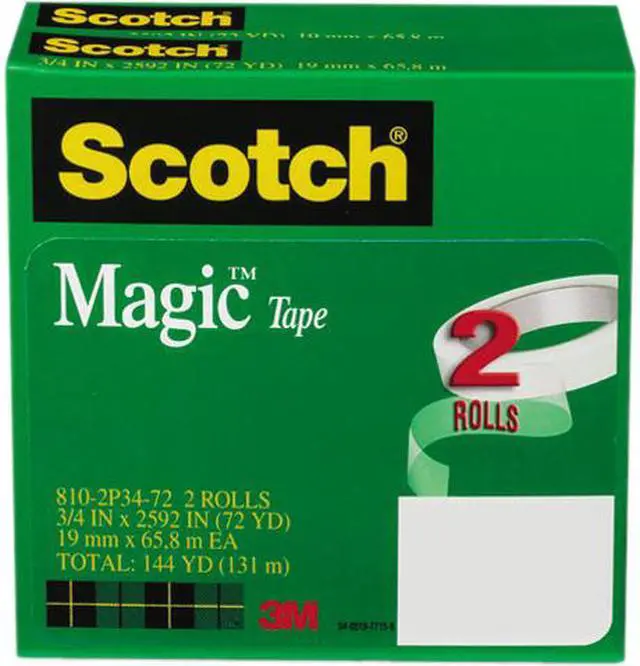 Main image of Scotch 810-2P34-72 Magic Tape, 3/4" x 2592", 3" Core, 2 Rolls