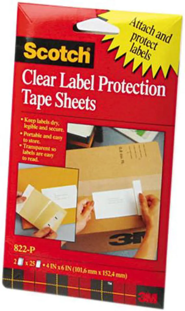 Main image of Scotch 822-P ScotchPad Label Protection Tape Pads, 4 x 6, 2 25-Sheet Pads/Pack