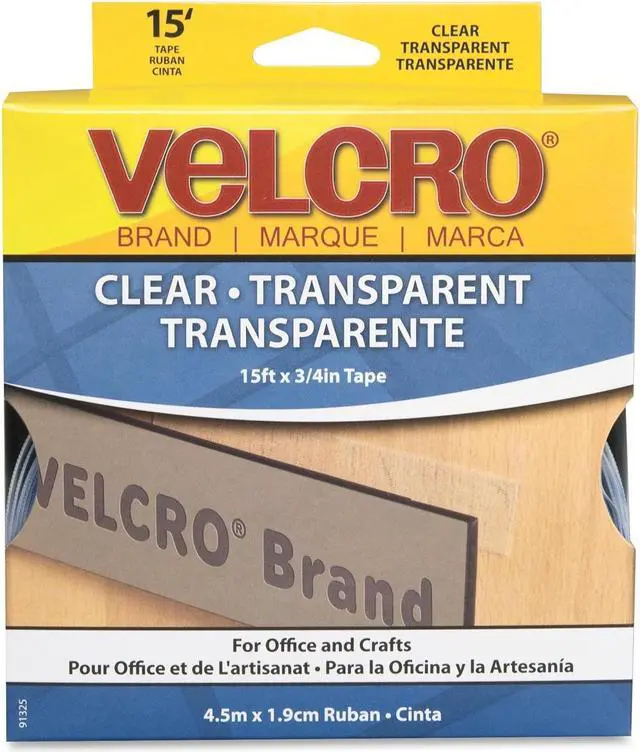 Alt view image 2 of 2 - Velcro 91325 Sticky-Back Hook and Loop Fastener Roll, 15 Inches, Clear