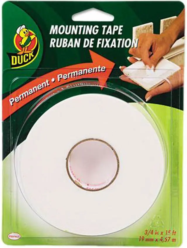 Main image of Duck Permanent Foam Mounting Tape, 3/4" x 15 ft., White - OEM