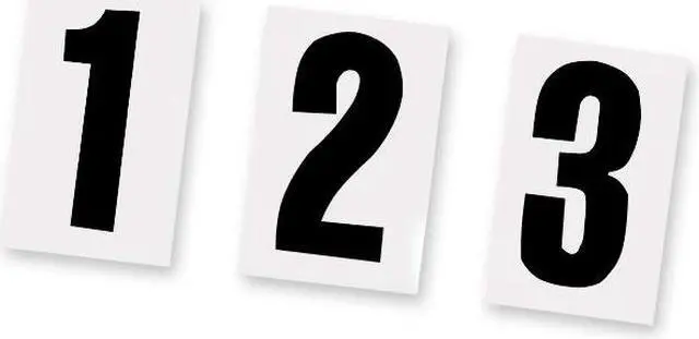 Main image of Magna Visual PFN-21 Magnetic Numbers and Symbols, Magnetic, Black, 3/4"h, 110/Set