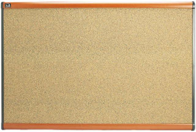 Main image of Quartet B243LC Prestige Bulletin Board, Graphite-Blend Cork, 36 x 24, Cherry Frame