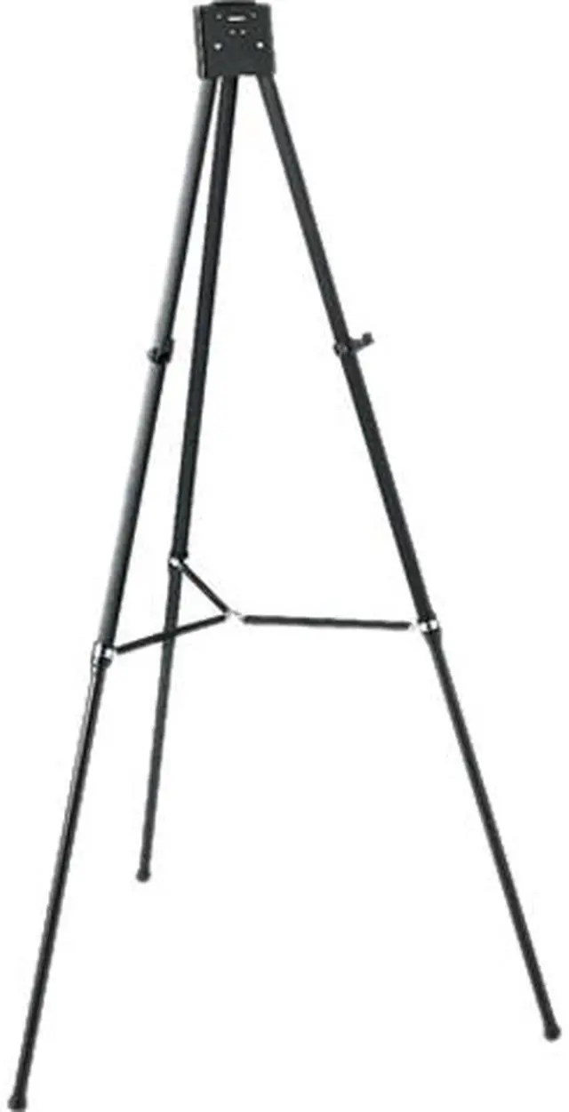 Main image of Quartet 56E Heavy-Duty Adjustable Telescoping Tripod Easel, 38" to 66" High, Aluminum, Black