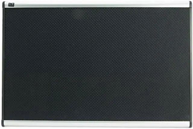 Main image of Quartet B343A Embossed Bulletin Board, Hi-Density Foam, 36 x 24, Black, Aluminum Frame