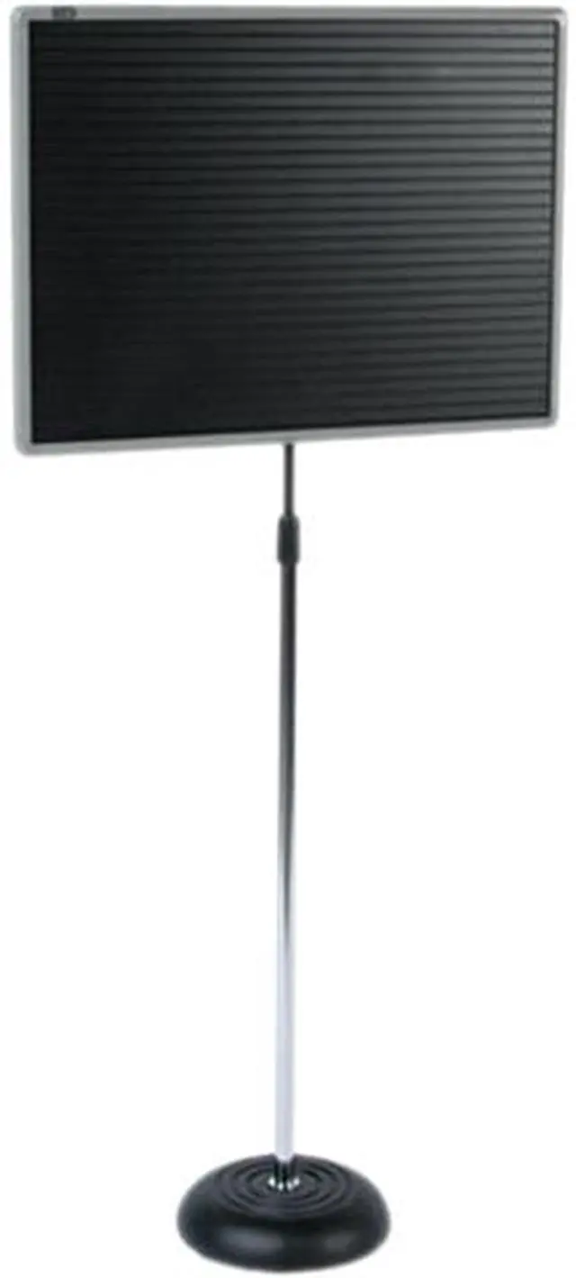 Main image of Quartet 7921M Adjustable Single-Pedestal Magnetic Letter Board, 24 x 18, Black, Gray Frame