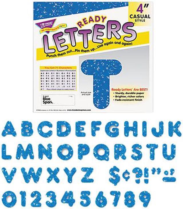 Ready Letters Sparkles Letter Set, Blue Sparkle, 4 Ready Letters Sparkles Letter Set, Blue Sparkle, 4