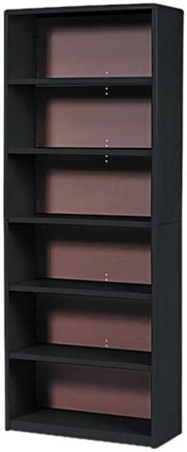 Main image of Safco 7174BL Value Mate Series Bookcase, 6 Shelves, 31-3/4w x 13-1/2d x 80h, Black