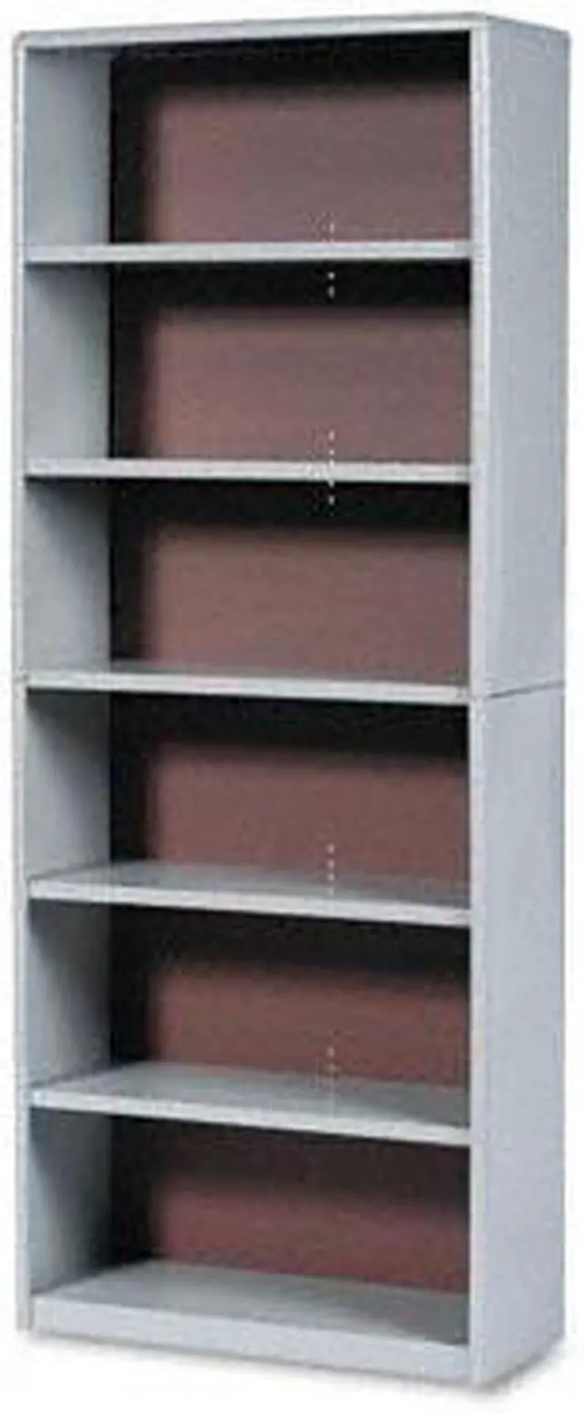 Main image of Safco 7174GR Value Mate Series Bookcase, 6 Shelves, 31-3/4w x 13-1/2d x 80h, Gray