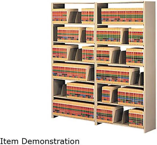Main image of Tennsco 128848PCSD Snap-Together Open Shelving Steel 7-Shelf Closed Starter Set, 48 x 12 x 88, Sand
