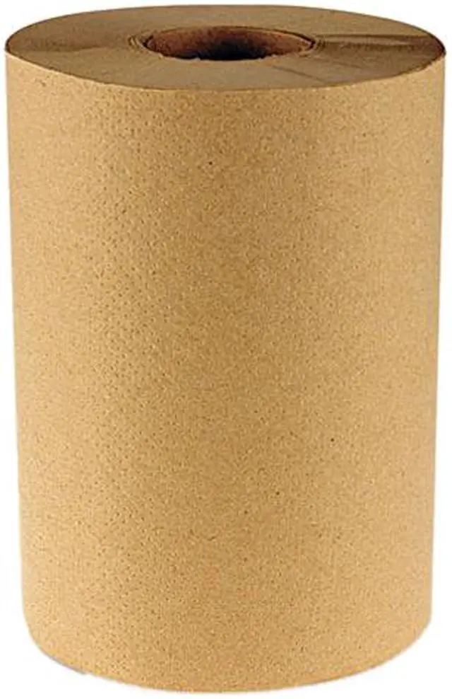 Main image of Hardwound Paper Towels, 8"x350', One-Ply, 12 Rolls/Case, Natural Kraft Color