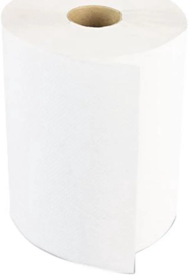Main image of Boardwalk BWK6254 - Hardwound Paper Towels, 8" x 800ft, 1-Ply Bleached White, 6 Rolls/Carton