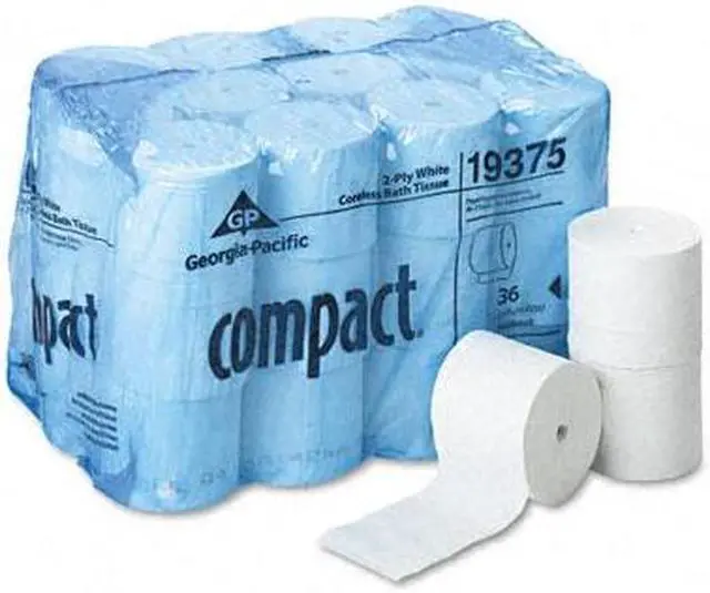 Main image of Georgia Pacific 19375 Compact Coreless Bath Tissue, 1000 Sheets/Roll, 36 Rolls/Carton