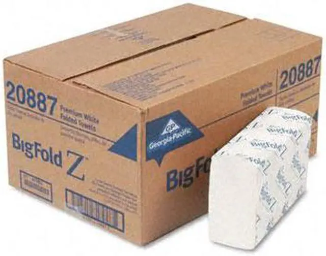 Main image of Georgia Pacific 20887 Big Fold Z Paper Towels, 10-1/5 x 10-4/5, White, 220/Pack, 10/Carton