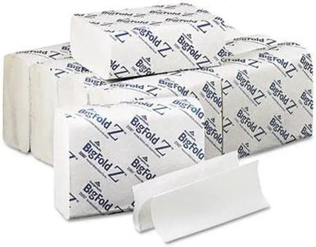 Alt view image 4 of 5 - Georgia Pacific 20887 Big Fold Z Paper Towels, 10-1/5 x 10-4/5, White, 220/Pack, 10/Carton