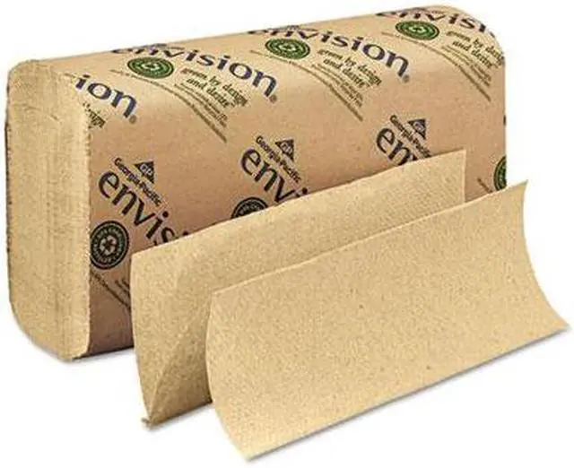 Alt view image 2 of 4 - Georgia Pacific 23304 Envision Multifold Paper Towel, 9-1/4 x 9-1/2, Brown, 250/Pack, 16/Carton