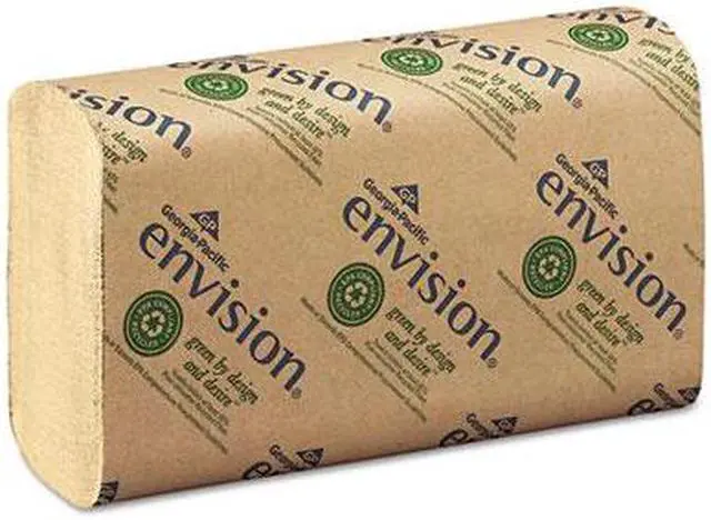 Alt view image 4 of 4 - Georgia Pacific 23304 Envision Multifold Paper Towel, 9-1/4 x 9-1/2, Brown, 250/Pack, 16/Carton