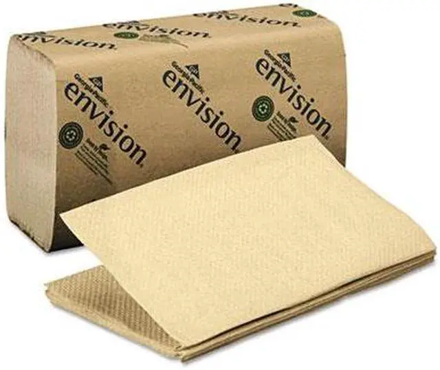 Alt view image 2 of 4 - Georgia Pacific 23504 Envision 1-Fold Paper Towel, 10-1/4 x 9-1/4, Brown, 250/Pack, 16/Carton
