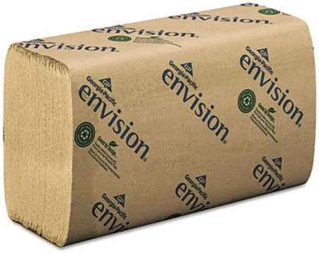 Alt view image 3 of 4 - Georgia Pacific 23504 Envision 1-Fold Paper Towel, 10-1/4 x 9-1/4, Brown, 250/Pack, 16/Carton