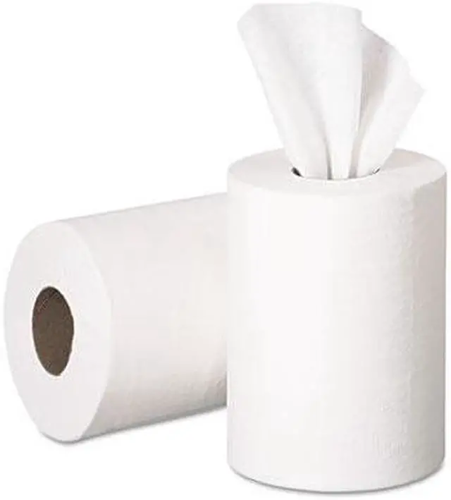 Alt view image 3 of 5 - Georgia-Pacific 28125 Premium Jr. Cap. Center-Pull Towel, 7.8 x 12, White, 275/Roll, 8 Rolls/Carton