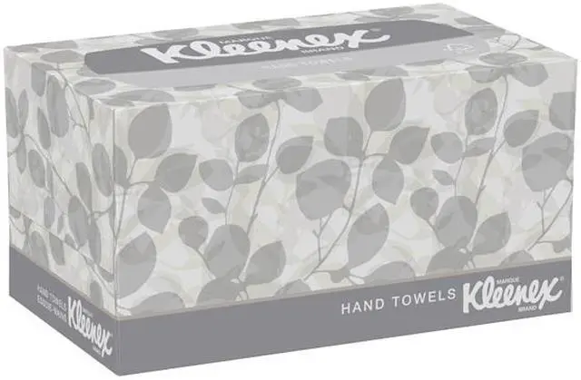 Alt view image 2 of 4 - Kleenex Hand Towels with Premium Absorbency Pockets (01701), Hygienic Countertop Pop-Up Box, White, 120 Sheets / Carton, 18 Cartons / Case