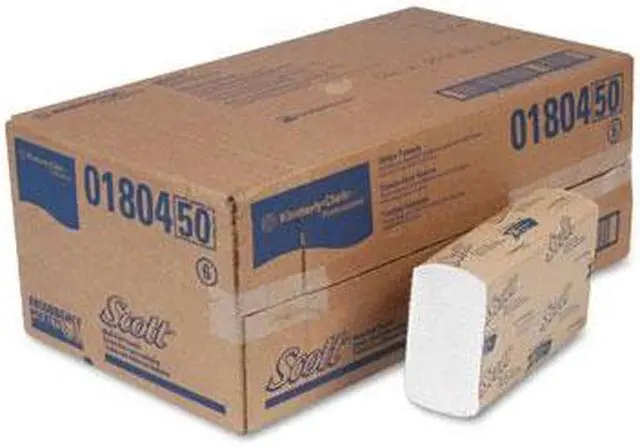 Alt view image 2 of 5 - KIMBERLY-CLARK PROFESSIONAL* 01804 SCOTT Multifold Paper Towels, 9 1/5 x 9 2/5, White, 250/Pack, 16/Carton