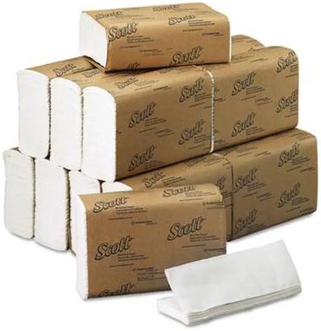 Alt view image 4 of 5 - KIMBERLY-CLARK PROFESSIONAL* 01804 SCOTT Multifold Paper Towels, 9 1/5 x 9 2/5, White, 250/Pack, 16/Carton