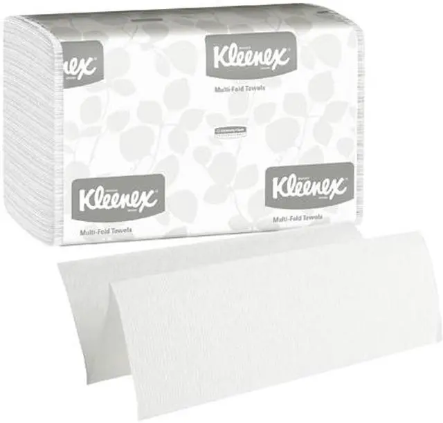 Alt view image 2 of 5 - Kleenex Multifold Paper Towels (01890), White, 16 Packs / Case, 150 Tri Fold Paper Towels / Pack, 2,400 Towels / Case