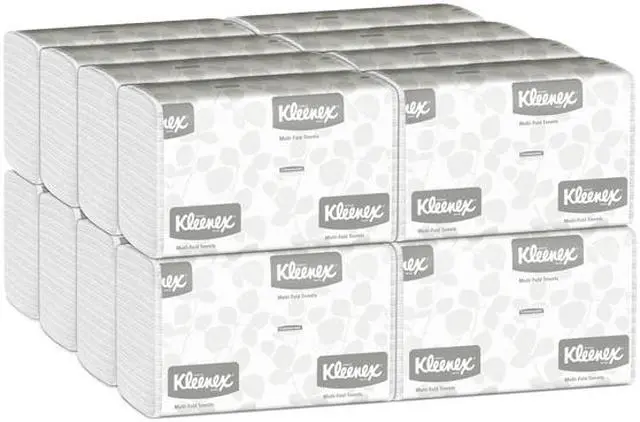 Alt view image 4 of 5 - Kleenex Multifold Paper Towels (01890), White, 16 Packs / Case, 150 Tri Fold Paper Towels / Pack, 2,400 Towels / Case