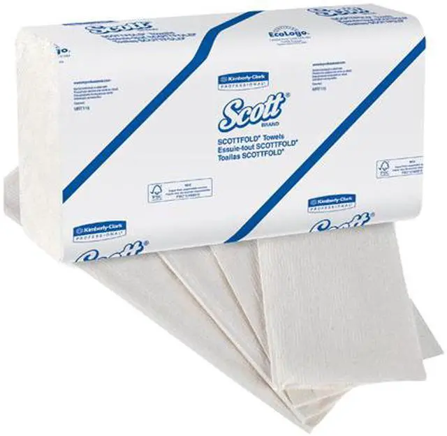 Alt view image 2 of 5 - Scott Pro Scottfold Multifold Paper Towels (01980) with Fast-Drying Absorbency Pockets, White, 25 Packs / Case, 175 Trifold Towels / Pack, 4,375 Towels / Case