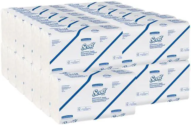 Alt view image 4 of 5 - Scott Pro Scottfold Multifold Paper Towels (01980) with Fast-Drying Absorbency Pockets, White, 25 Packs / Case, 175 Trifold Towels / Pack, 4,375 Towels / Case