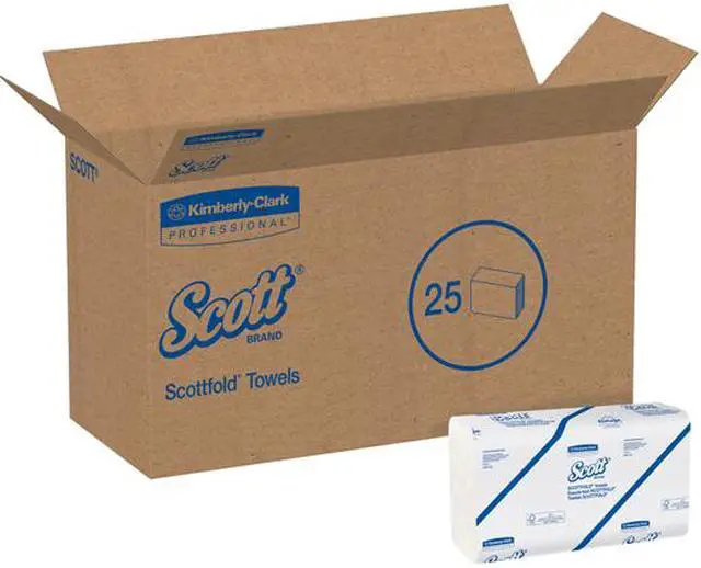 Alt view image 5 of 5 - Scott Pro Scottfold Multifold Paper Towels (01980) with Fast-Drying Absorbency Pockets, White, 25 Packs / Case, 175 Trifold Towels / Pack, 4,375 Towels / Case