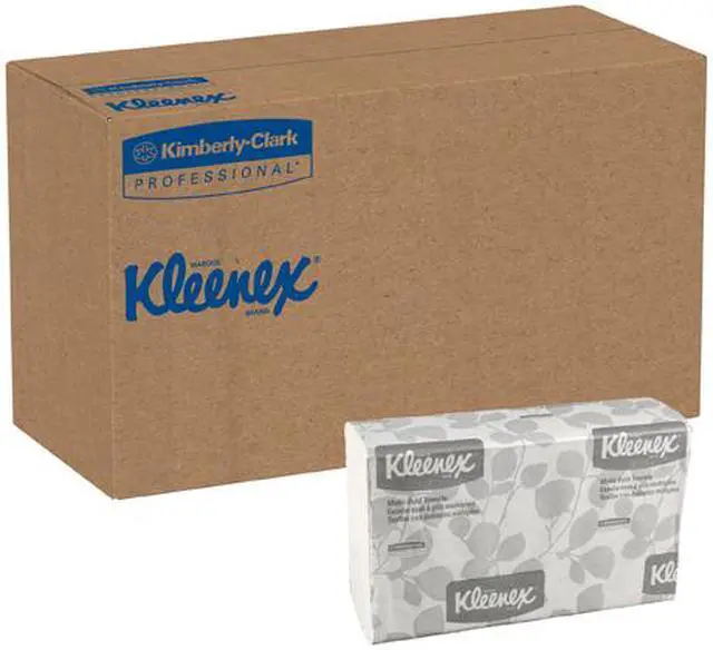 Alt view image 5 of 5 - Kleenex Multifold Paper Towels (02046), White, 8 Packs / Convenience Case, 150 Tri Fold Paper Towels / Pack, 1,200 Towels / Case
