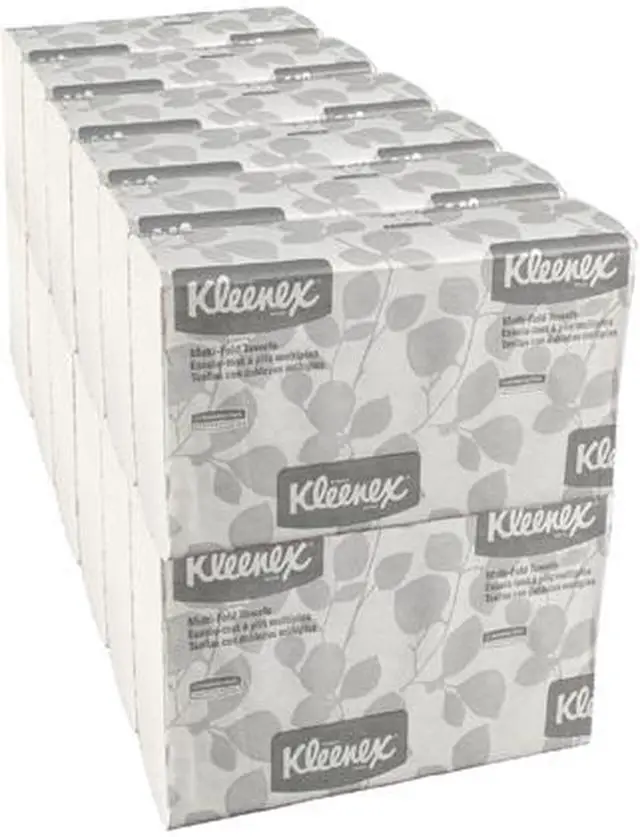 Alt view image 4 of 5 - Kleenex Multifold Paper Towels (02046), White, 8 Packs / Convenience Case, 150 Tri Fold Paper Towels / Pack, 1,200 Towels / Case
