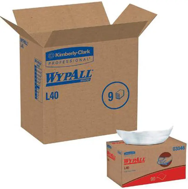 Alt view image 5 of 5 - WypAll L40 Disposable Cleaning and Drying Towels (03046), Limited Use Towels, White, 9 Pop Up Boxes per Case, 90 Sheets per Box, 810 Sheets Total