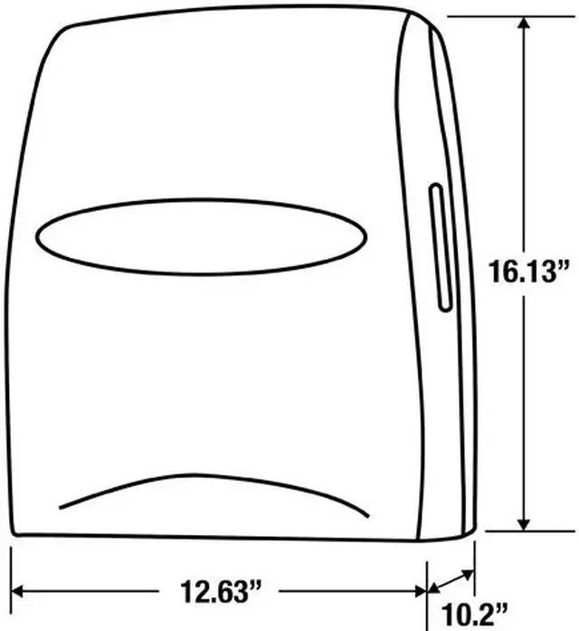 Alt view image 6 of 6 - Kimberly-Clark Professional Sanitouch Hard Roll Towel Dispenser