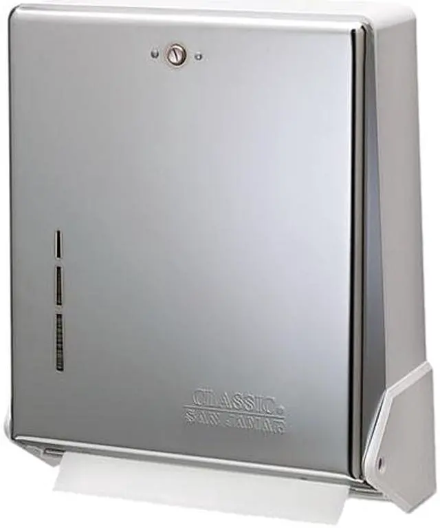 Main image of San Jamar T1905XC True Fold Metal Front Cabinet Towel Dispenser,11 5/8 x 5 x 14 1/2, Chrome