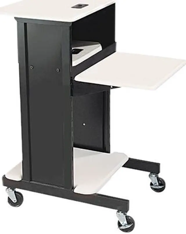 Main image of BALT 89759 Adjustable Presentation Cart, 18w x 30d x 40-1/4h, Black/Gray
