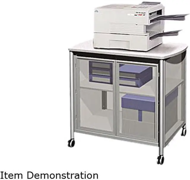 Main image of Safco Impromptu Deluxe Machine Stand w/Doors, 34-3/4 x 24-1/4 x 30-3/4, Silver/Gray