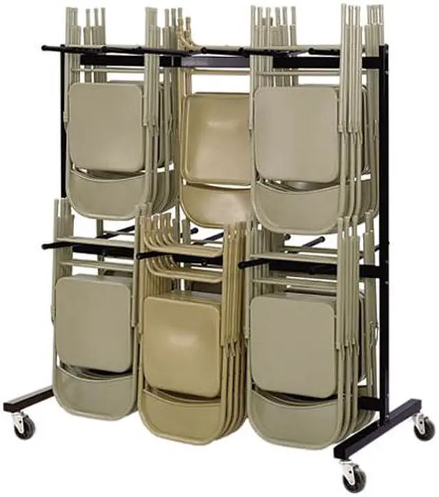 Main image of Safco Two-Tier Chair Cart, 64-1/2 x 33-1/2 x 70-1/4, Black