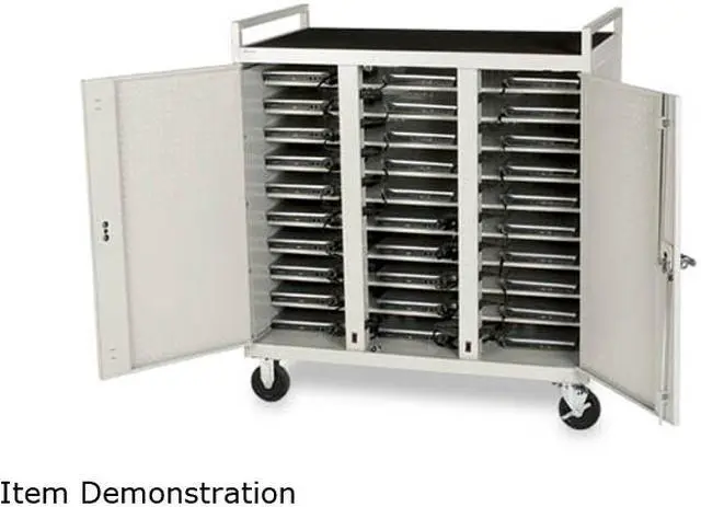 Alt view image 3 of 3 - Bretford LAP30EBA-GM Welded Laptop Storage Cart
