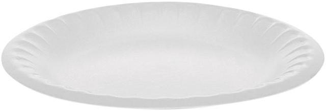 Pactiv Unlaminated Foam Dinnerware, Plate, 6 Diameter, White, 1,000/Carton